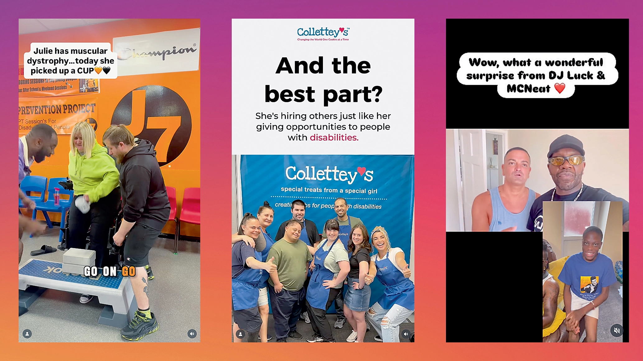 A collage of three instagram posts displayed in a single image