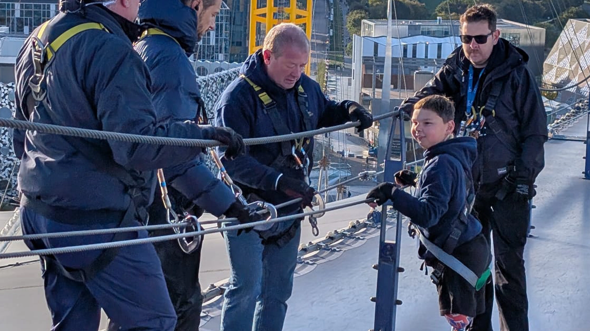 Photo of Tony climbing the O2