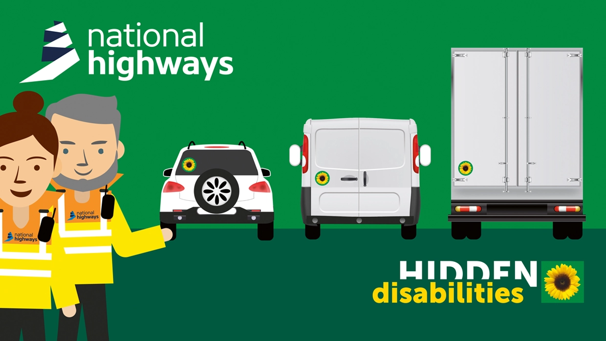 A banner from the national highways