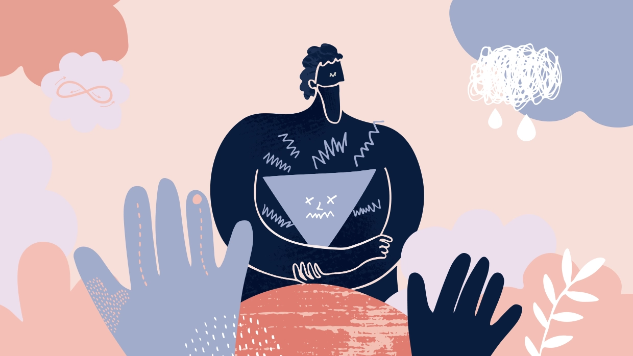 Illustration of someone with chronic pain 