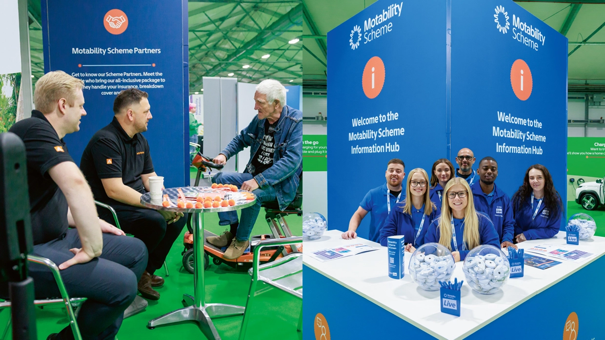 motability-scheme-staff-chatting-with-a-visitor-and-the-information-hub-team-greeting-guests-at-a-lifestyle-event.webp