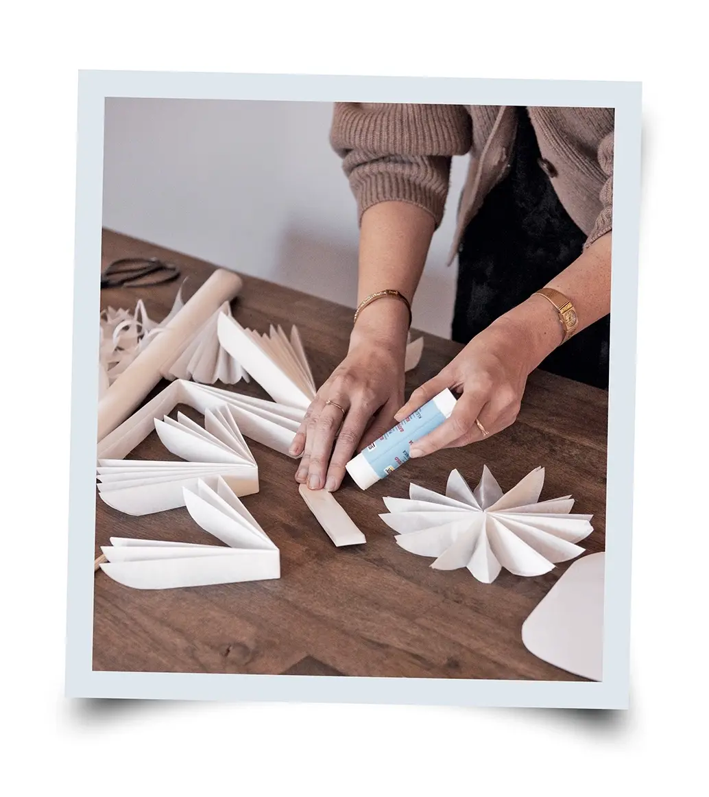 photo of a women forming a star