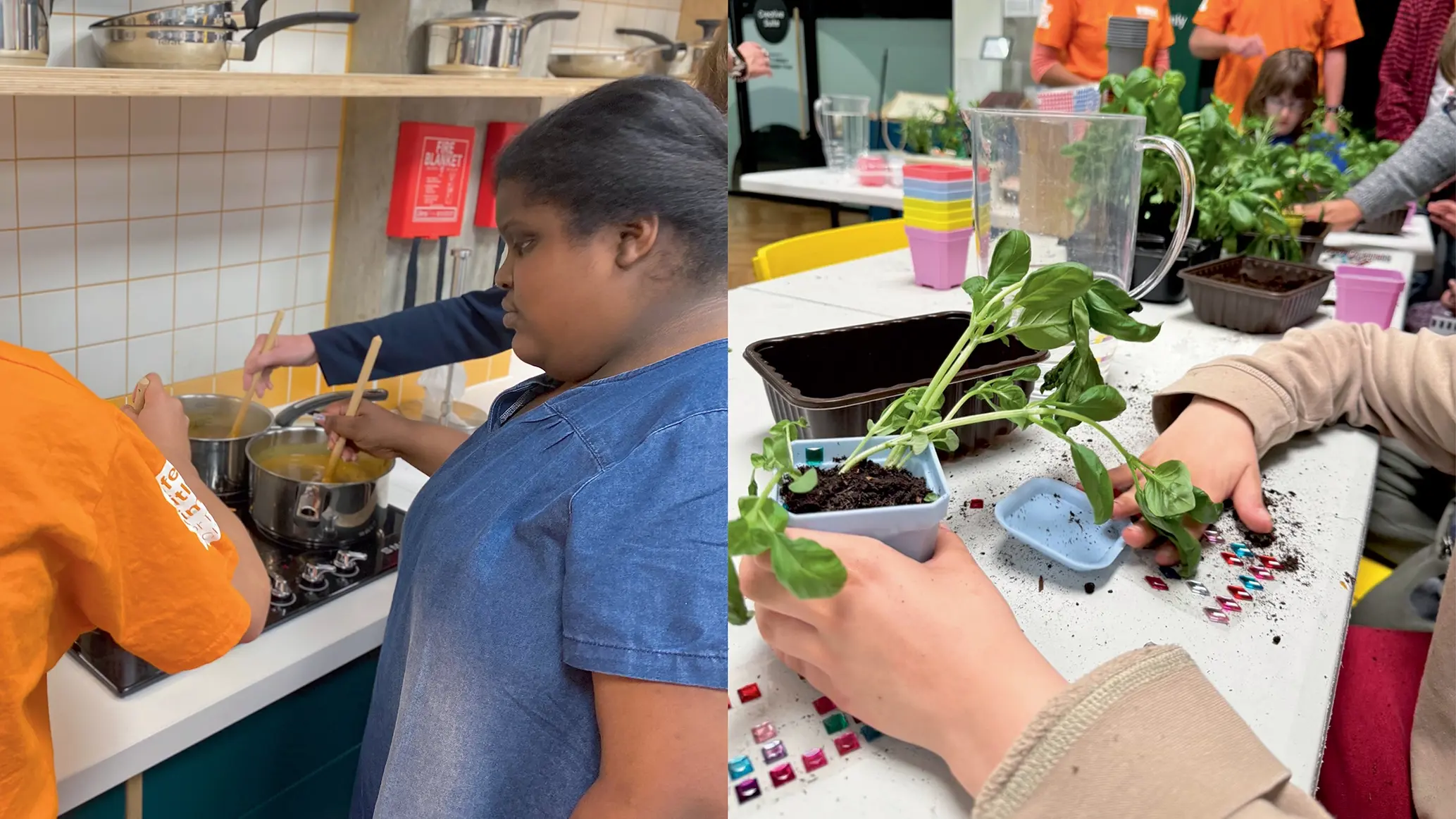 two-images-side-by-side-one-of-a-young-visually-impaired-child-being-helped-with-coking-by-support-staff-and-another-showing-a-close-up-of-potting-plants.webp