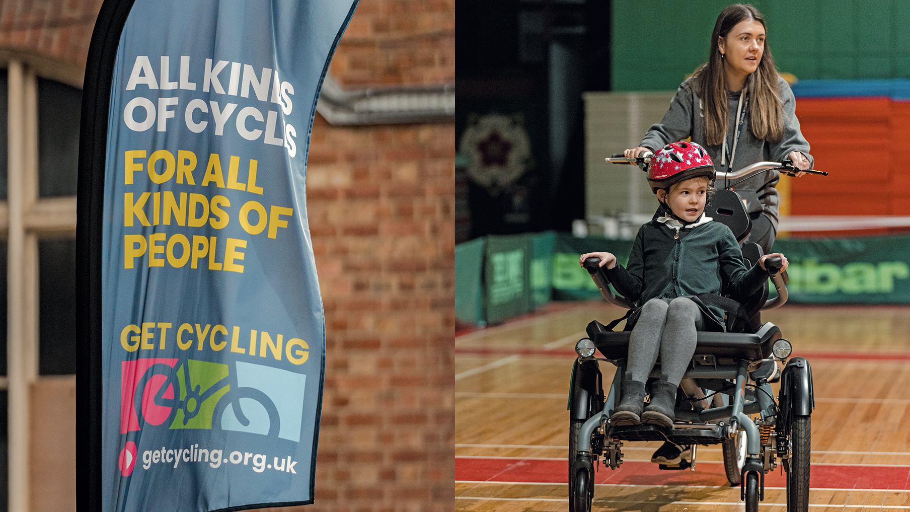 two-people-using-a-wheelchair-friendly-bicycle-and-a-flag-for-the-get-cycling-initiative.jpg